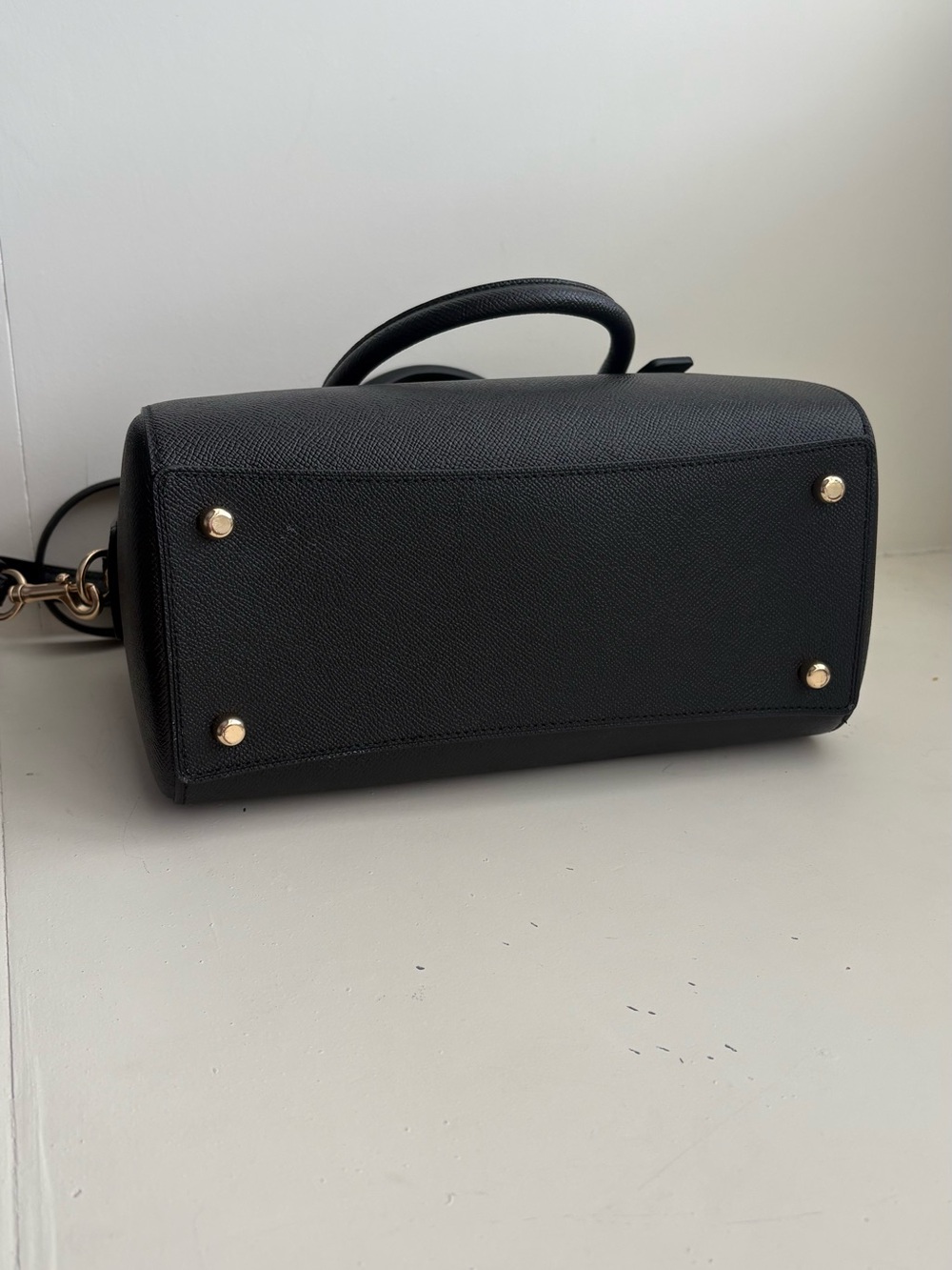 Coach Rowan Satchel, Black/Gold - Picture 5 of 9